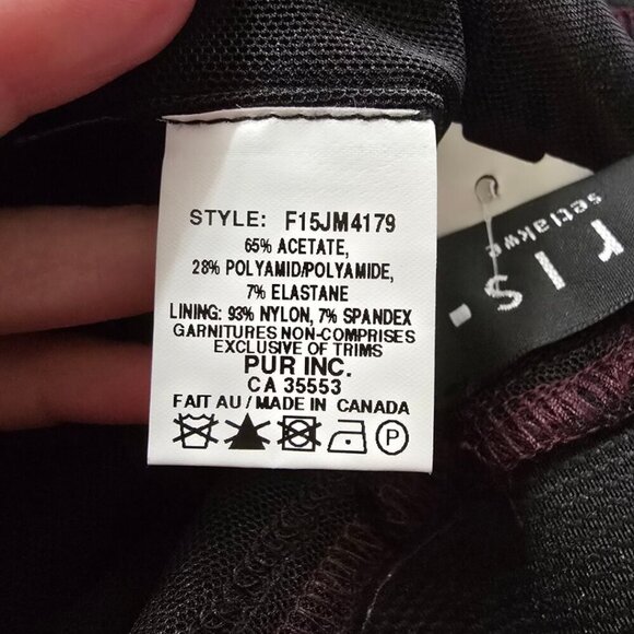 Iris Setlakwe NWT Burgundy Matte Jersey Pull On Wide Leg Pants Sz M - Picture 9 of 10